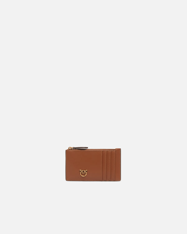Nappa leather card holder with chevron workmanship - AIRONE CARD HOLDER
