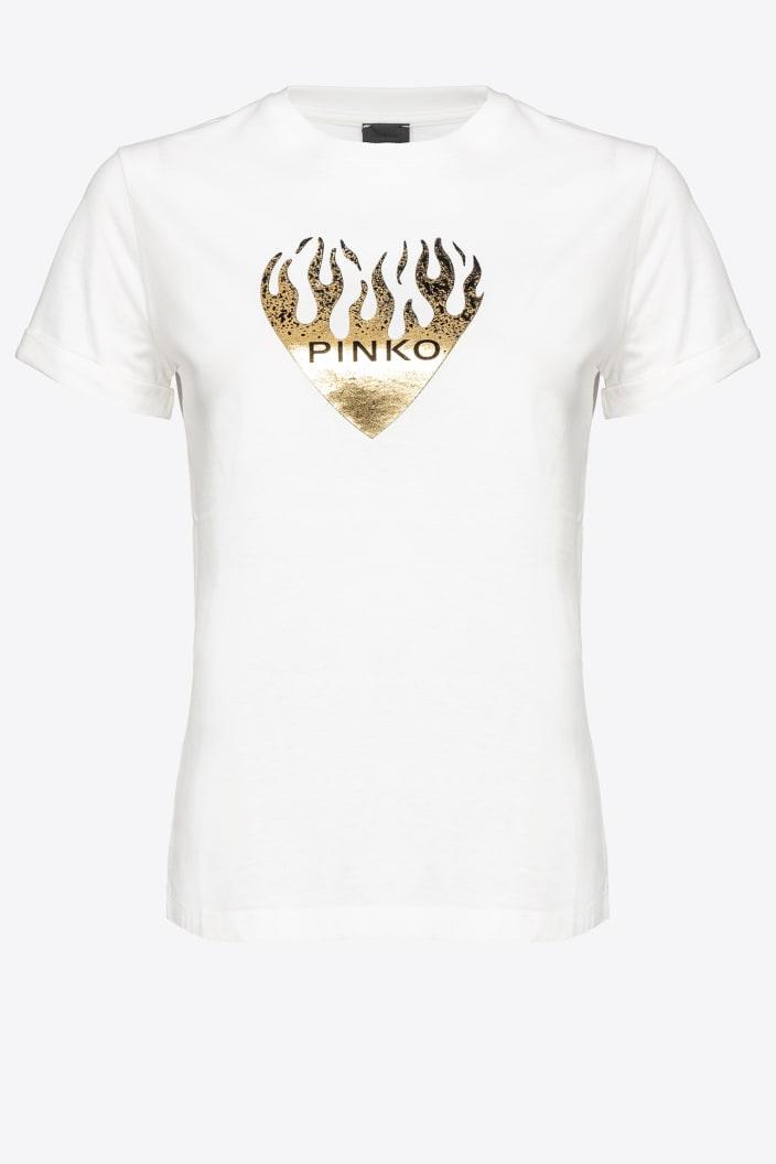 TOLMEZZO T-SHIRT JERSEY DI COTONE S טופ - PINKO ISRAEL