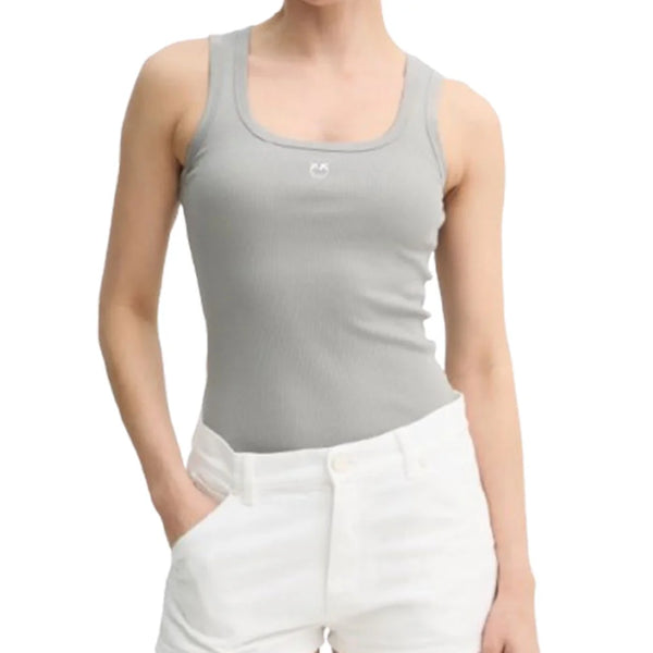 Tank top with Love Bird embroidery - CALCOLATORE VEST TOP