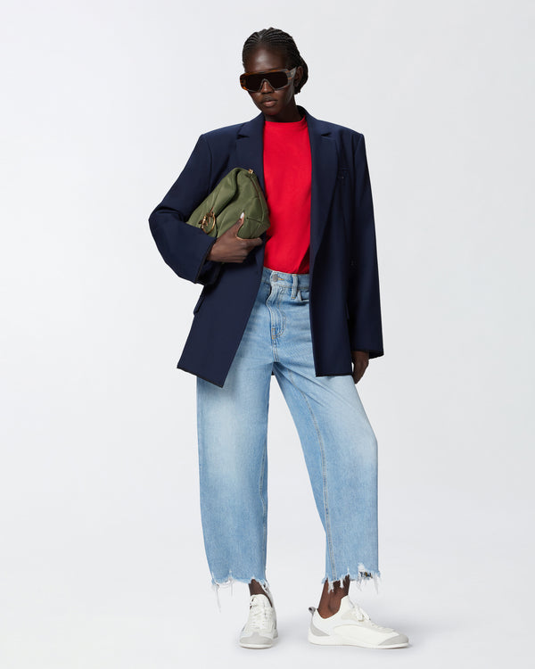 Wide-leg jeans with fringed hem detail - ESTELLE EGG