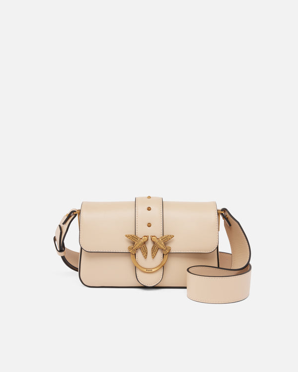 Mini Love Bag soft shoulder bag in leather - LOVE ONE MINI SLOUCHY FL