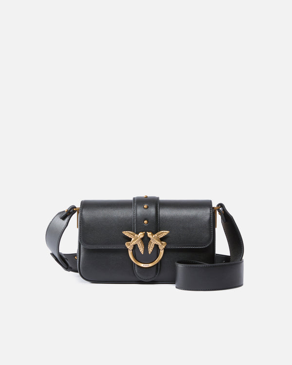 Mini Love Bag soft shoulder bag in leather - LOVE ONE MINI SLOUCHY FL