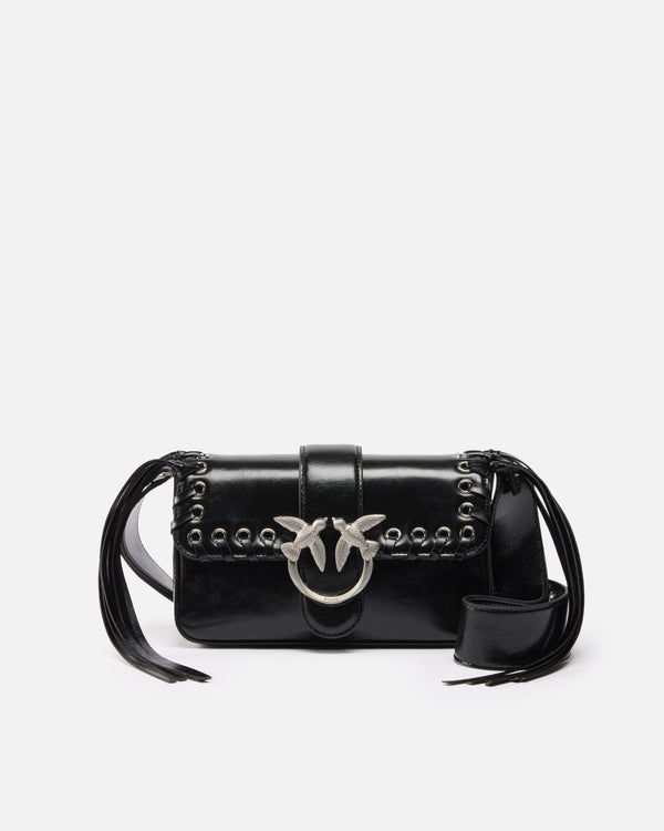 Love Bag Slouchy soft bag with fringing and shoulder strap -  LOVE ONE MINI SLOUCHY FL