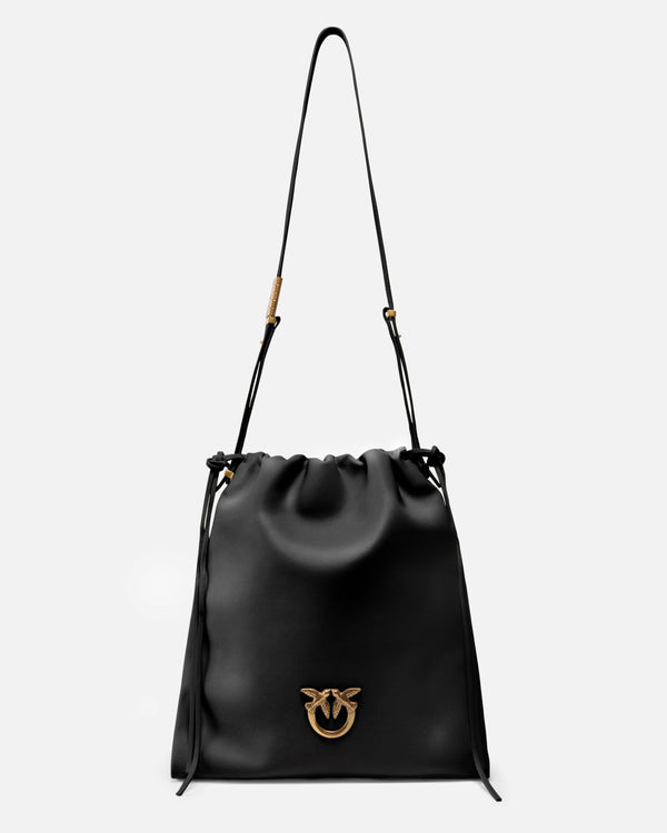 Soft leather square bag with logo - SLOUCHY CLASSIC BAG
