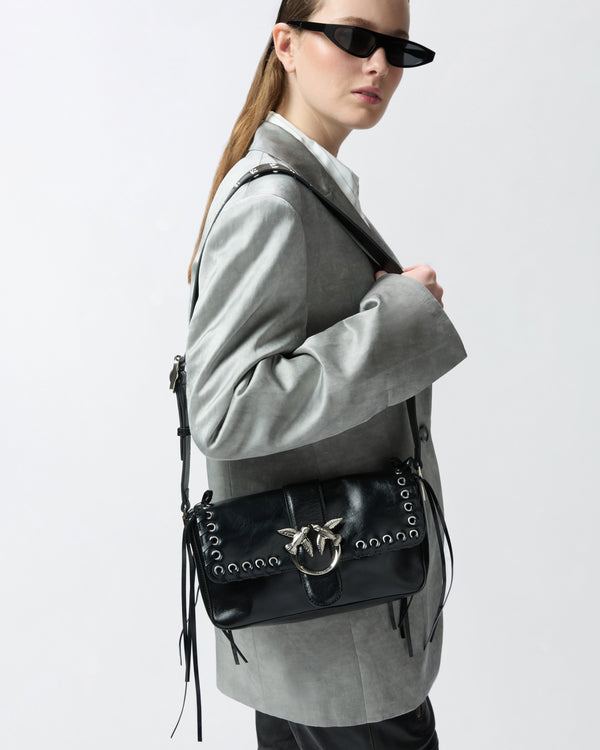 Love Bag Slouchy soft shoulder bag with fringing - LOVE ONE CLASSIC SLOUCHY FL