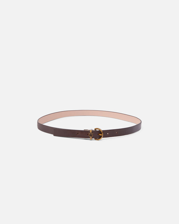 Reversible thin leather belt, 2cm - LOVE BERRY H2 REVERSIBLE