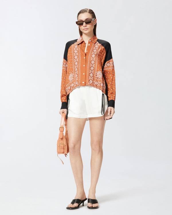 Asymmetric shirt with bandana print - CLOCKS SHIRT