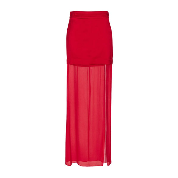Elegant long skirt in sheer georgette and satin - GARZETTA GONNA