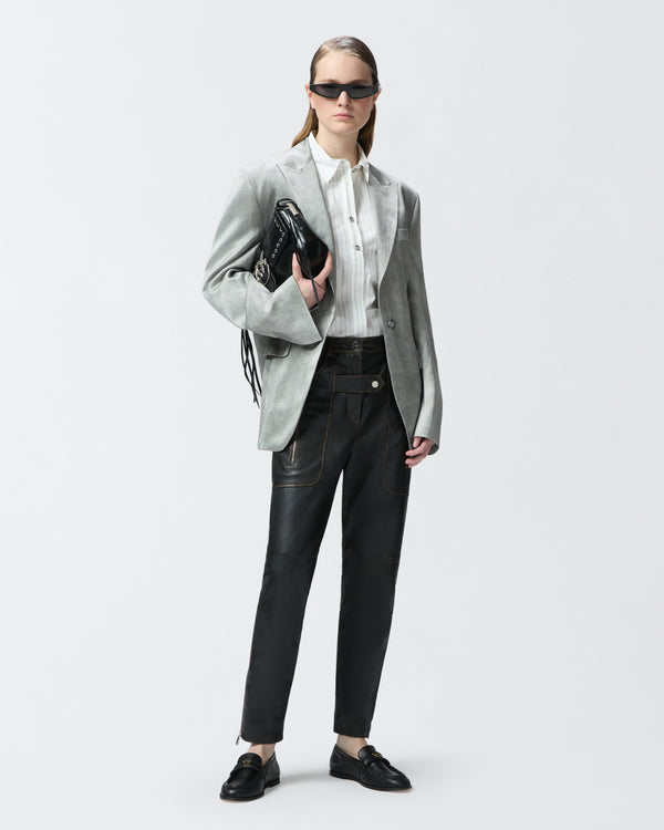 FOR YOU JACKET Single-breasted slub satin blazer