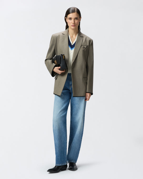 Tailored blazer with crossover fastening -  GLYCERINE JACKET