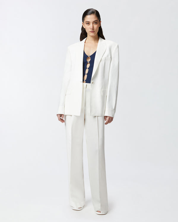 Linen palazzo trousers with pockets - WONDERWALL TROUSERS