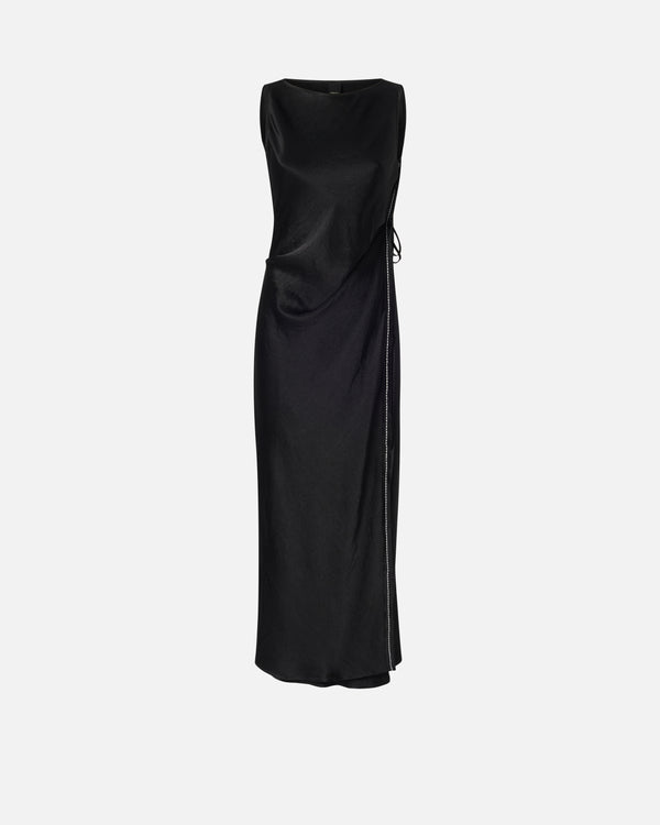 Satin dress with side tieSatin dress with side tie - AMICO MIO DRESS