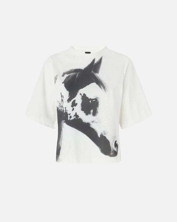Reimagine by PINKO X Patrick McDowell wide T-shirt with horse print  Add to Wishlist - TROPHY T-SHIRT