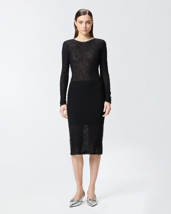 Slim-fitting lace dress with open back - AARON DRESS