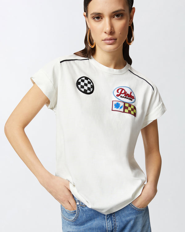 PINKO Garage racing-style T-shirt - RANDAL T-SHIRT