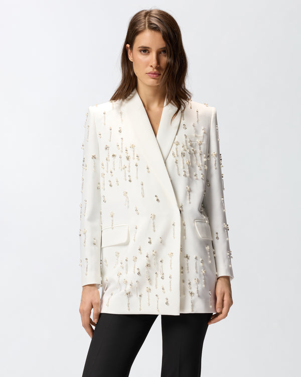 Blazer with crystals and pearls -  PALLAUOVO JACKET