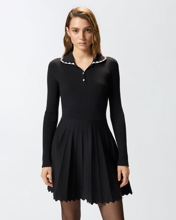 Pleated ribbed dress - NISIDA DRESS