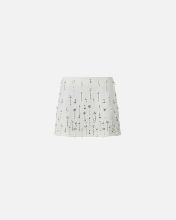 Crystal and pearl miniskirt - MEMORY SKIRT