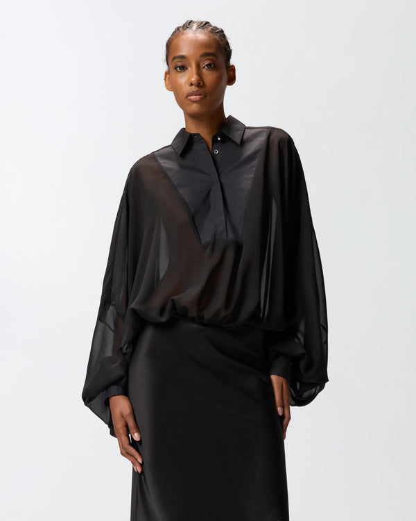 Chiffon blouse bodysuit - CRISTALBALL BODYSUIT