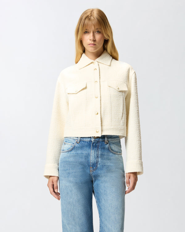 Cotton and wool bouclé trucker jacket - GELATO JACKET