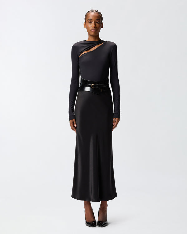 Satin midi skirt - DIGNA SKIRT