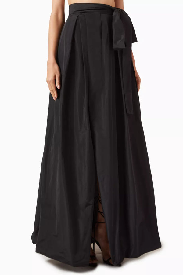 Long full skirt with belt -  CAVALLINA SKIRT