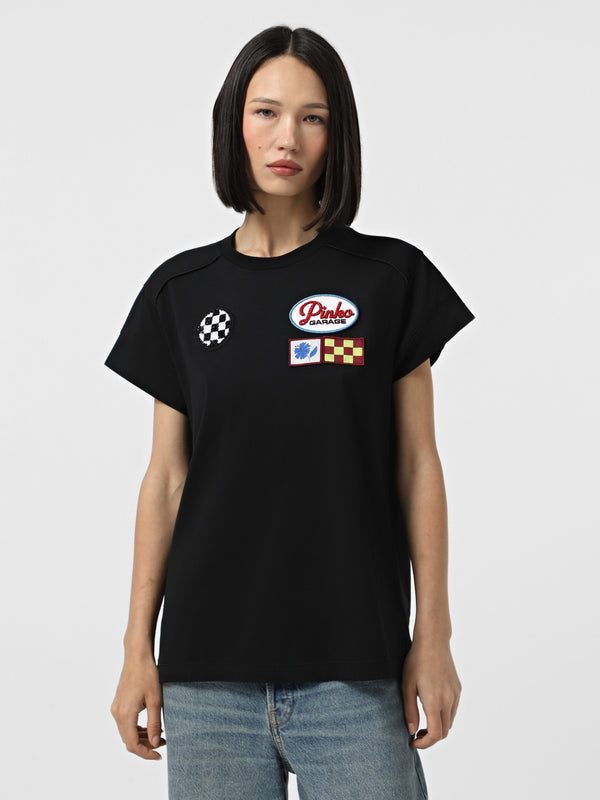 PINKO Garage racing-style T-shirt - RANDAL T-SHIRT