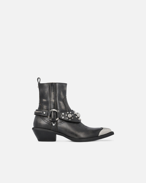 TEX 07 - ANKLE BOOT BRUSHED CALF LEATHER BLACK