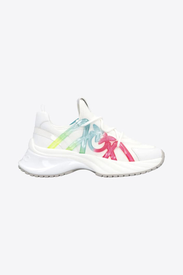 ARIEL 01 - SNEAKER SATIN/SPREADING/PATENT WHITE/MULTICOLOR