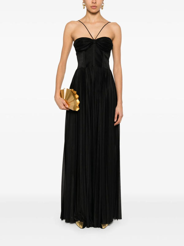Elegant bustier dress in pleated jersey - CICOGNA DRESS