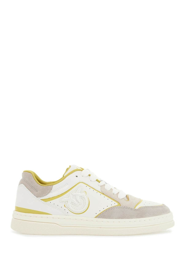 MANDY 08 - SNEAKER CALF LEATHER/COW SUEDE WHITE/LIME