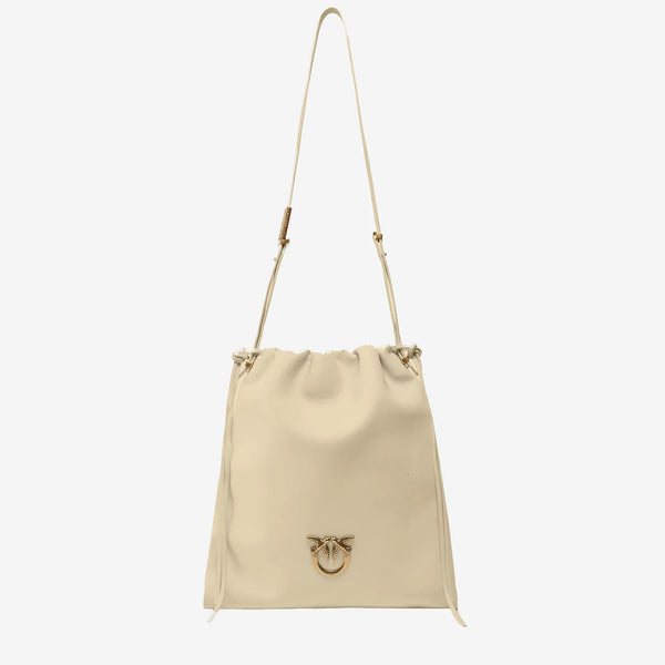 Soft leather square bag with logo - SLOUCHY CLASSIC BAG