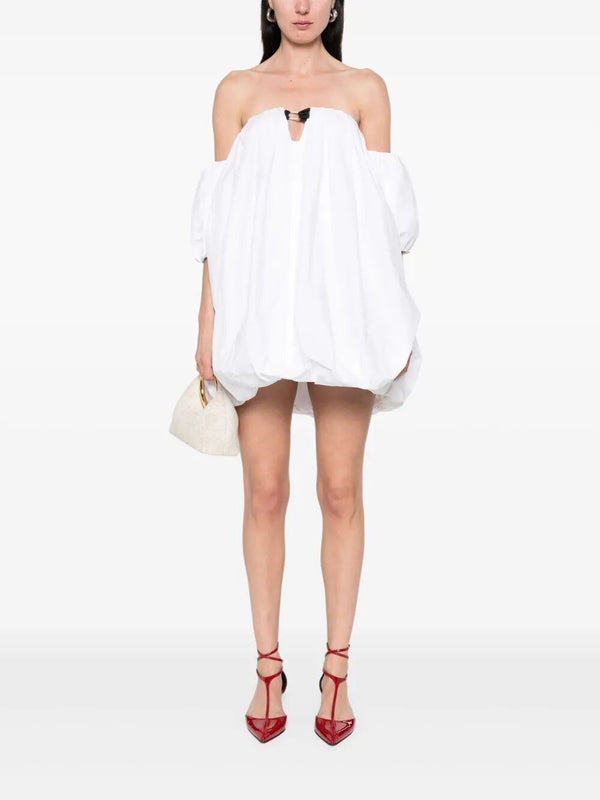 Poplin mini balloon dress - BERT DRESS