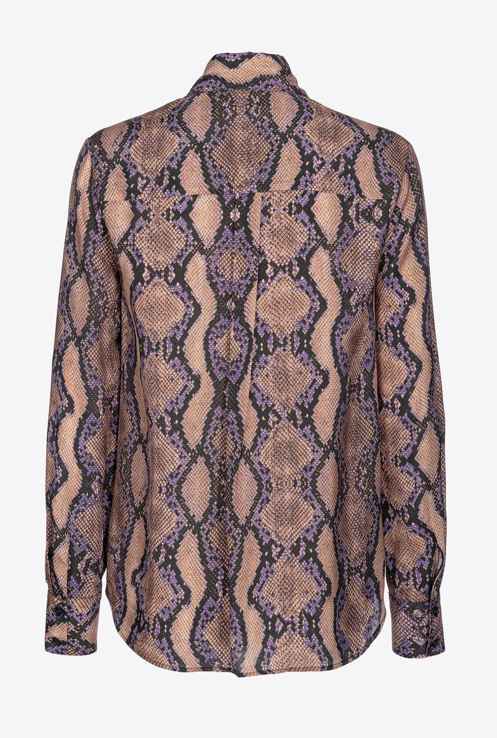 SMORZARE CAMICIA TWILL STAMPA SNAKE טופ - PINKO ISRAEL