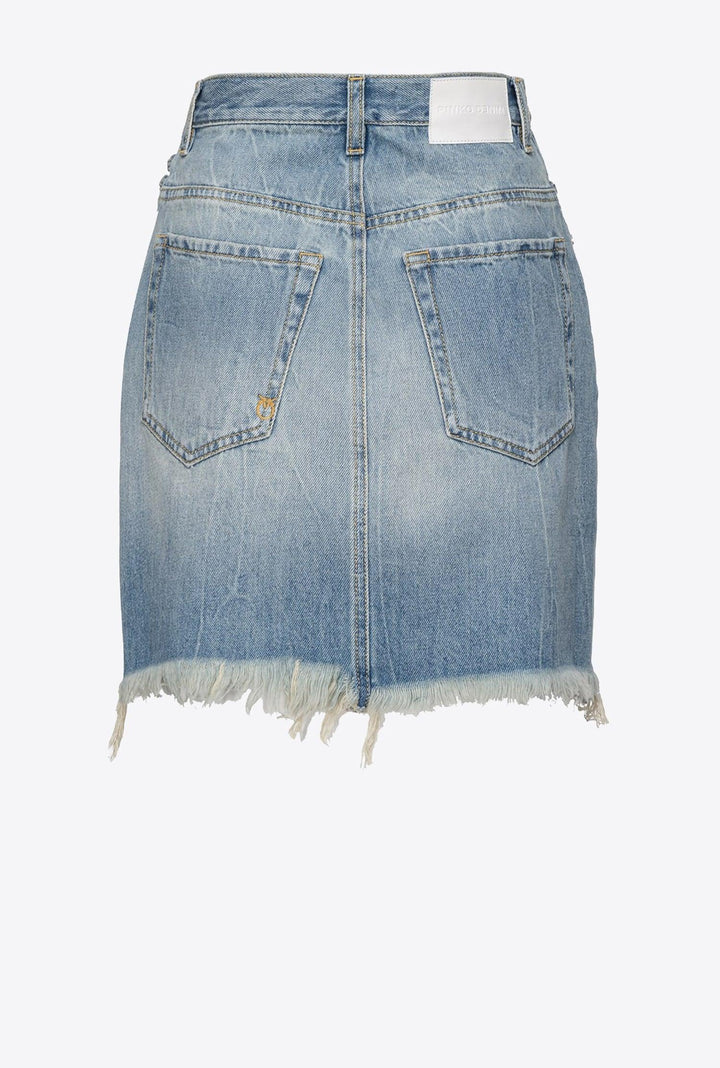 BUNKAI GONNA DENIM SLOUCHY CON STRI חצאית - PINKO ISRAEL