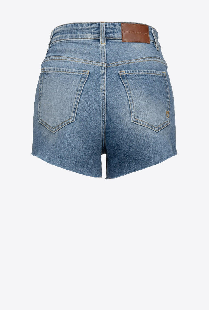 ACCANITA SHORTS DENIM CON MIX BOTTO ג'ינס - PINKO ISRAEL