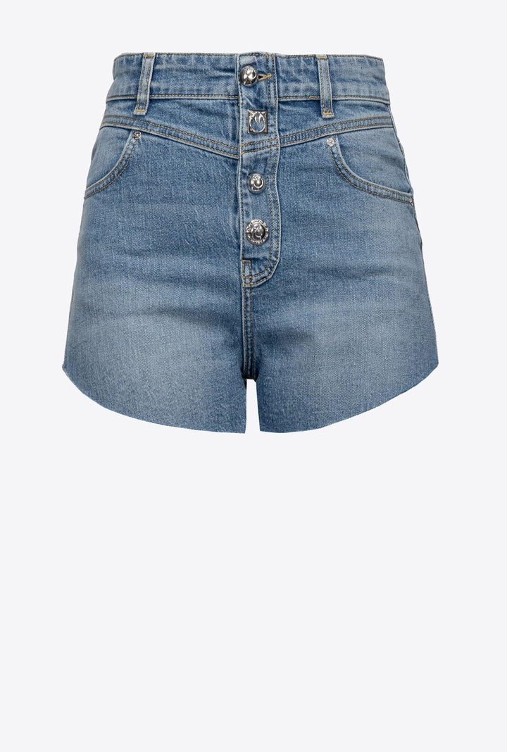 ACCANITA SHORTS DENIM CON MIX BOTTO ג'ינס - PINKO ISRAEL