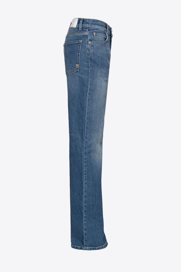 WANDA WIDE LEG DENIM COMFORT BLUE - PINKO ISRAEL